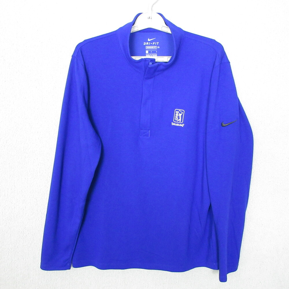 Nike Quarter Zip Pullover Mens Large Blue‎ Golf Dri-FIT Performance Activewear